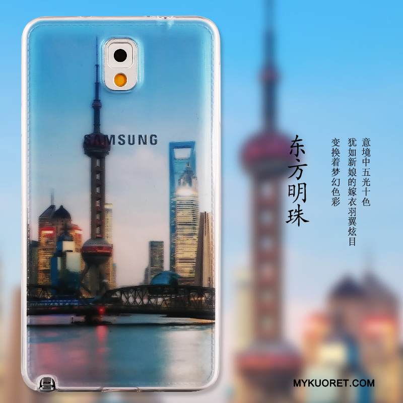 Kuori Samsung Galaxy Note 3 Maalaus Ultra Vihreä, Kotelo Samsung Galaxy Note 3 Pehmeä Neste Ohut