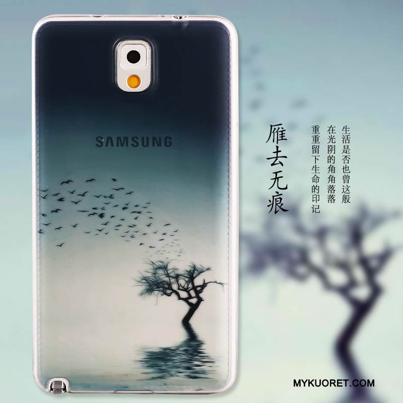 Kuori Samsung Galaxy Note 3 Maalaus Ultra Vihreä, Kotelo Samsung Galaxy Note 3 Pehmeä Neste Ohut