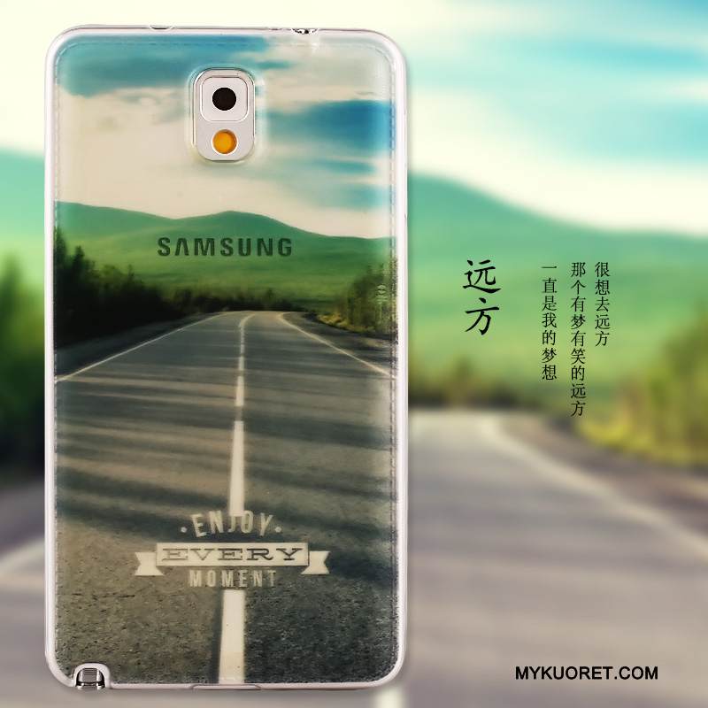 Kuori Samsung Galaxy Note 3 Maalaus Ultra Vihreä, Kotelo Samsung Galaxy Note 3 Pehmeä Neste Ohut