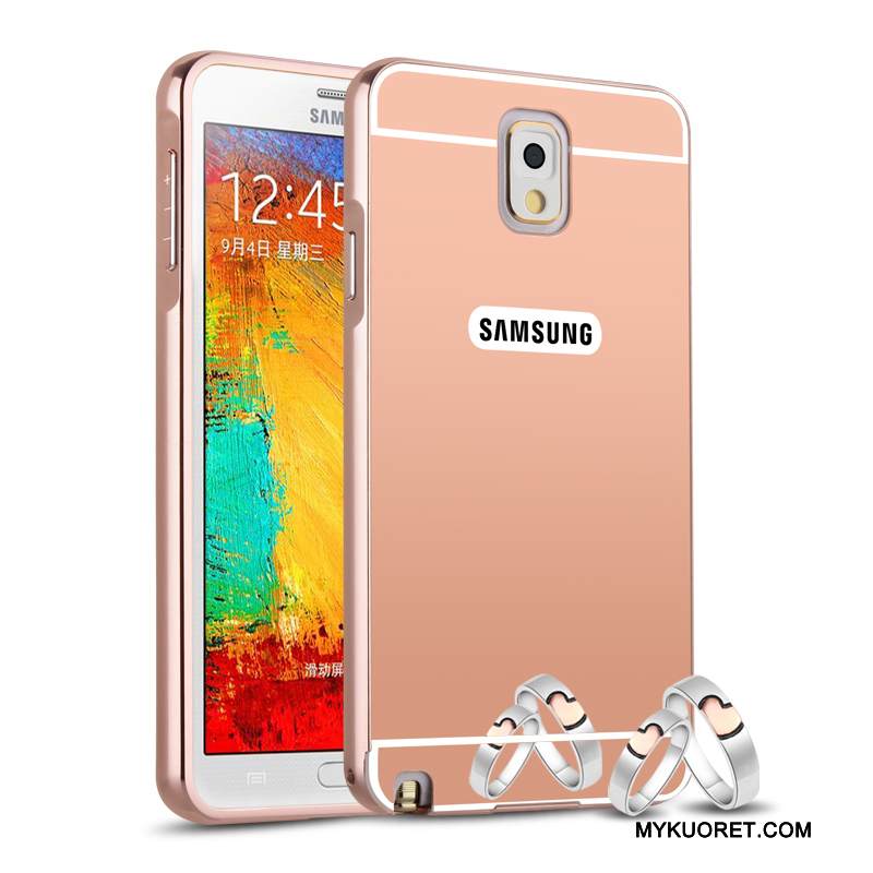 Kuori Samsung Galaxy Note 3 Metalli Takakansi Uusi, Kotelo Samsung Galaxy Note 3 Suojaus Kehys Peili