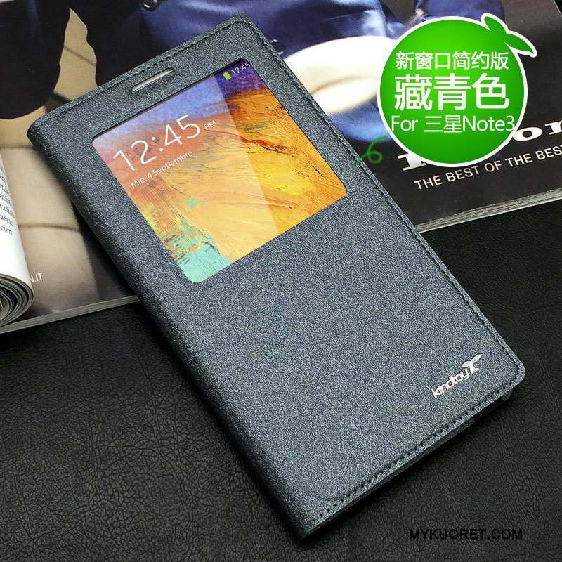Kuori Samsung Galaxy Note 3 Nahka Uusi Kulta, Kotelo Samsung Galaxy Note 3 Suojaus Puhelimen Kuoret