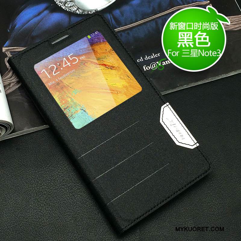 Kuori Samsung Galaxy Note 3 Nahka Uusi Kulta, Kotelo Samsung Galaxy Note 3 Suojaus Puhelimen Kuoret