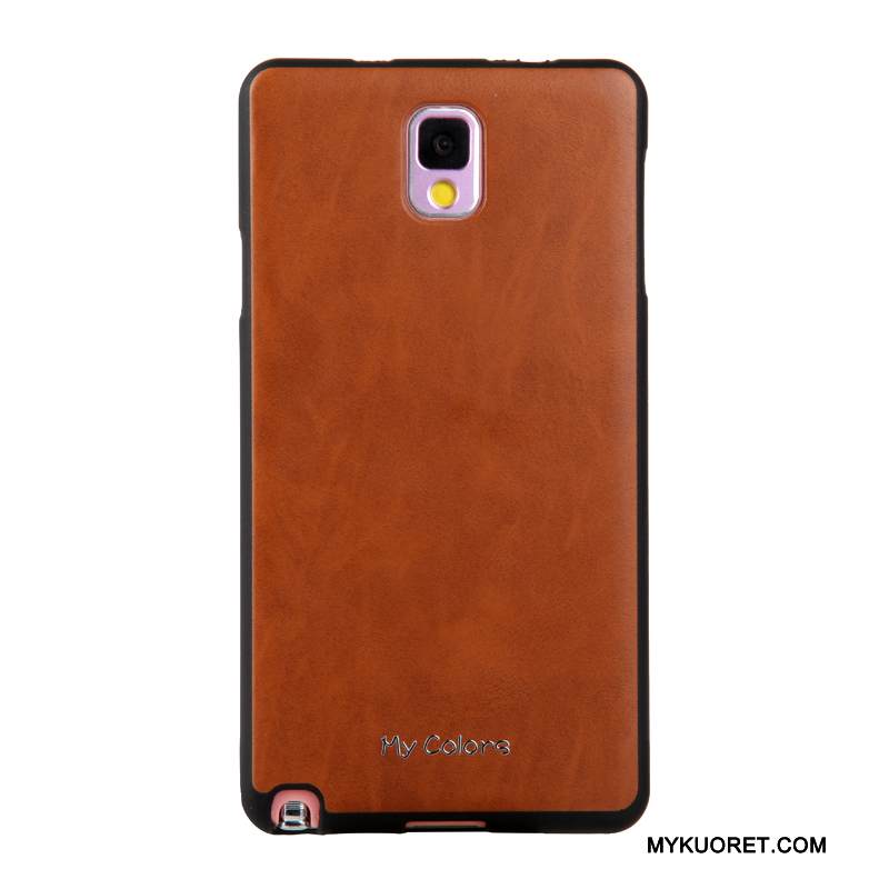 Kuori Samsung Galaxy Note 3 Pehmeä Neste Liiketoiminta Khaki, Kotelo Samsung Galaxy Note 3 Nahka Puhelimen Kuoret