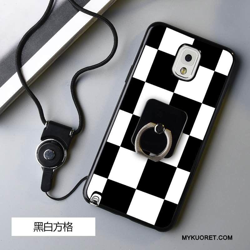 Kuori Samsung Galaxy Note 3 Sarjakuva Murtumaton Puhelimen Kuoret, Kotelo Samsung Galaxy Note 3 Pehmeä Neste Trendi Musta