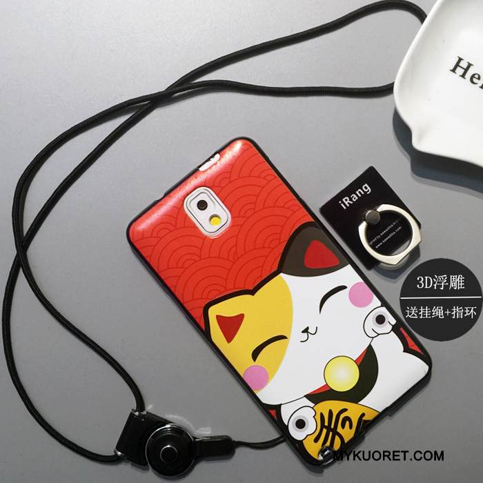 Kuori Samsung Galaxy Note 3 Silikoni Ihana Puhelimen Kuoret, Kotelo Samsung Galaxy Note 3 Sarjakuva Musta Rikkaus