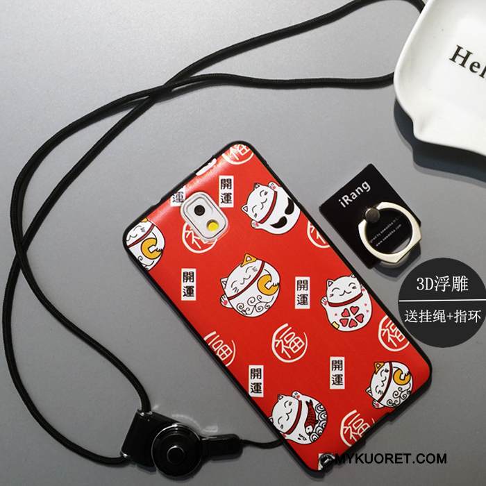 Kuori Samsung Galaxy Note 3 Silikoni Ihana Puhelimen Kuoret, Kotelo Samsung Galaxy Note 3 Sarjakuva Musta Rikkaus