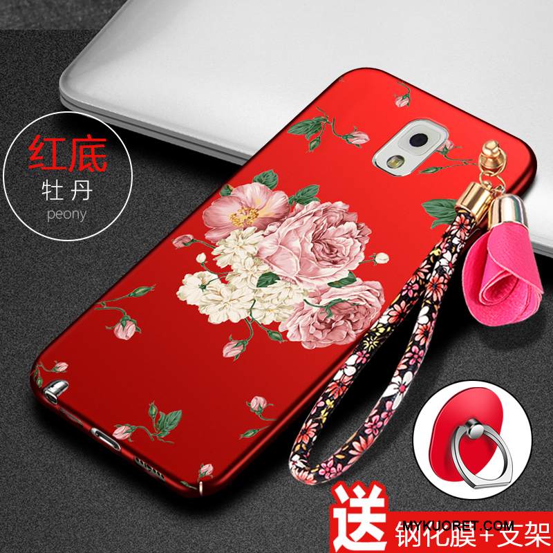 Kuori Samsung Galaxy Note 3 Silikoni Lehmä Puhelimen Kuoret, Kotelo Samsung Galaxy Note 3 Suojaus Punainen