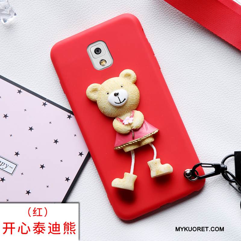 Kuori Samsung Galaxy Note 3 Silikoni Murtumaton Puhelimen Kuoret, Kotelo Samsung Galaxy Note 3 Sarjakuva Punainen Musta