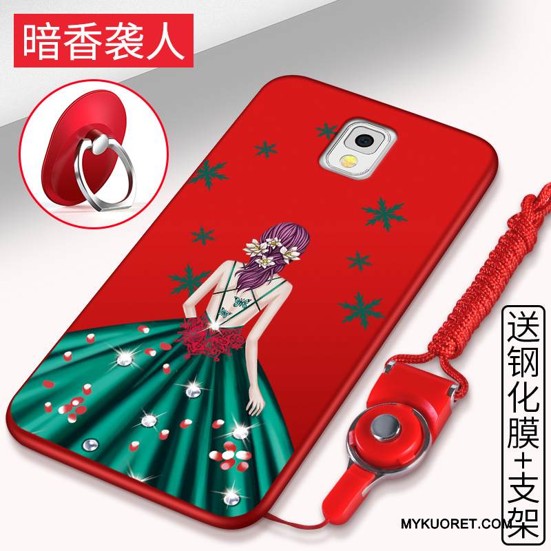 Kuori Samsung Galaxy Note 3 Silikoni Murtumaton Punainen, Kotelo Samsung Galaxy Note 3 Laukut Puhelimen Kuoret