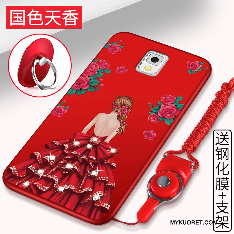 Kuori Samsung Galaxy Note 3 Silikoni Murtumaton Punainen, Kotelo Samsung Galaxy Note 3 Laukut Puhelimen Kuoret