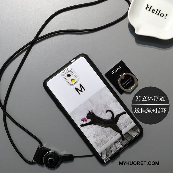 Kuori Samsung Galaxy Note 3 Silikoni Persoonallisuus Valkoinen, Kotelo Samsung Galaxy Note 3 Laukut Pesty Suede Puhelimen Kuoret