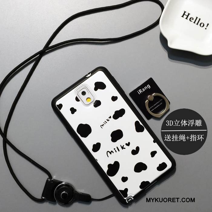 Kuori Samsung Galaxy Note 3 Silikoni Persoonallisuus Valkoinen, Kotelo Samsung Galaxy Note 3 Laukut Pesty Suede Puhelimen Kuoret