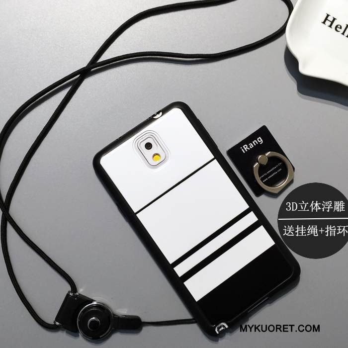Kuori Samsung Galaxy Note 3 Silikoni Persoonallisuus Valkoinen, Kotelo Samsung Galaxy Note 3 Laukut Pesty Suede Puhelimen Kuoret