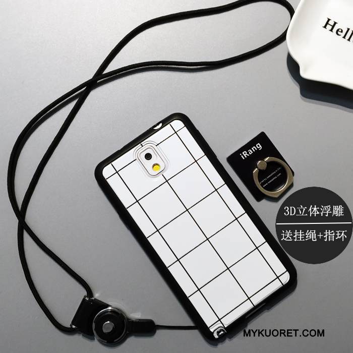 Kuori Samsung Galaxy Note 3 Silikoni Persoonallisuus Valkoinen, Kotelo Samsung Galaxy Note 3 Laukut Pesty Suede Puhelimen Kuoret