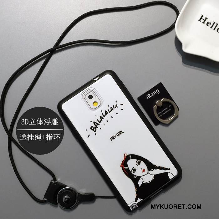 Kuori Samsung Galaxy Note 3 Silikoni Persoonallisuus Valkoinen, Kotelo Samsung Galaxy Note 3 Laukut Pesty Suede Puhelimen Kuoret