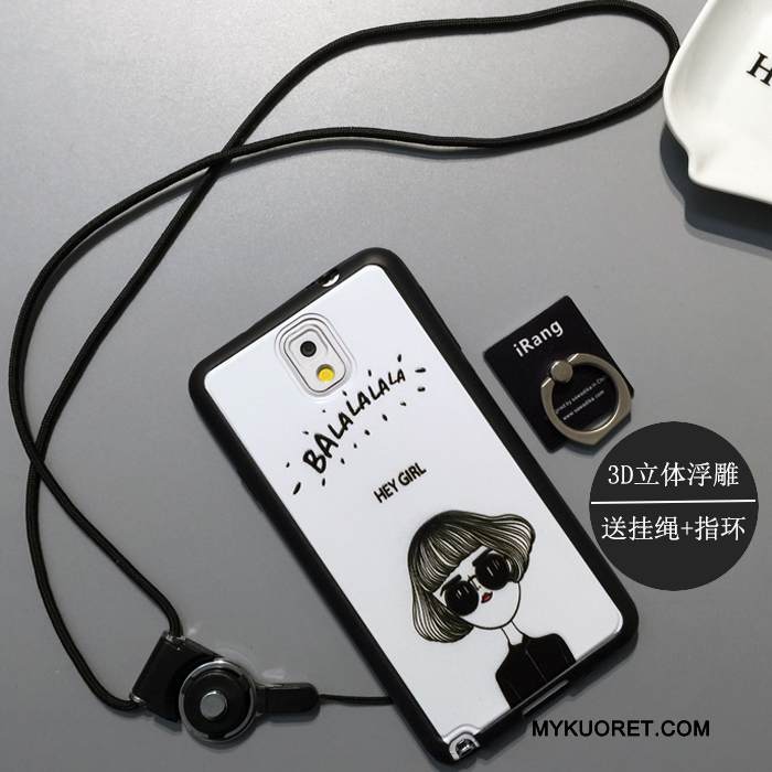 Kuori Samsung Galaxy Note 3 Silikoni Persoonallisuus Valkoinen, Kotelo Samsung Galaxy Note 3 Laukut Pesty Suede Puhelimen Kuoret