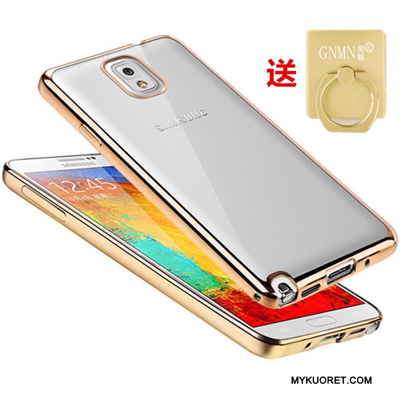 Kuori Samsung Galaxy Note 3 Silikoni Puhelimen Kuoret Kulta, Kotelo Samsung Galaxy Note 3 Pehmeä Neste Läpinäkyvä