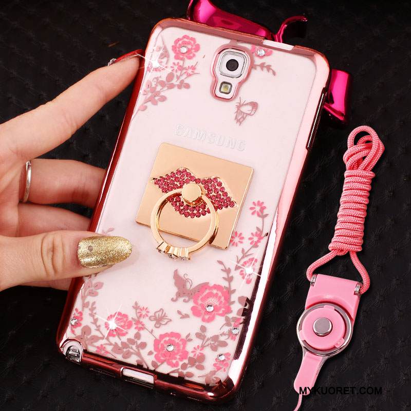 Kuori Samsung Galaxy Note 3 Silikoni Puhelimen Kuoret Ripustettavat Koristeet, Kotelo Samsung Galaxy Note 3 Suojaus Jauhe Rengas