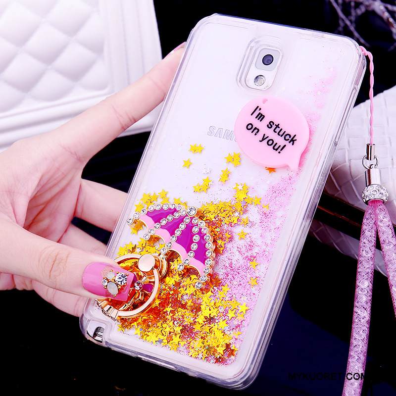 Kuori Samsung Galaxy Note 3 Silikoni Ripustettavat Koristeet Puhelimen Kuoret, Kotelo Samsung Galaxy Note 3 Suojaus Ihana Juoksuhiekka