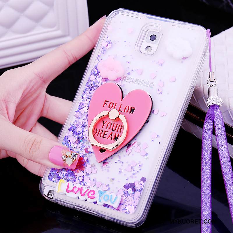 Kuori Samsung Galaxy Note 3 Silikoni Ripustettavat Koristeet Puhelimen Kuoret, Kotelo Samsung Galaxy Note 3 Suojaus Ihana Juoksuhiekka