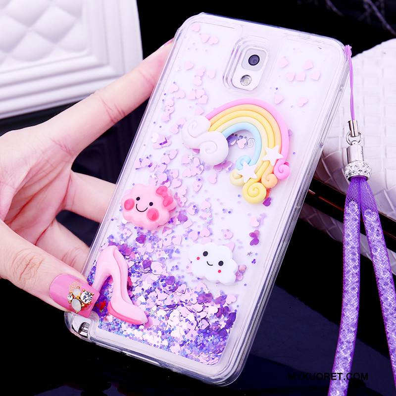 Kuori Samsung Galaxy Note 3 Silikoni Ripustettavat Koristeet Puhelimen Kuoret, Kotelo Samsung Galaxy Note 3 Suojaus Ihana Juoksuhiekka