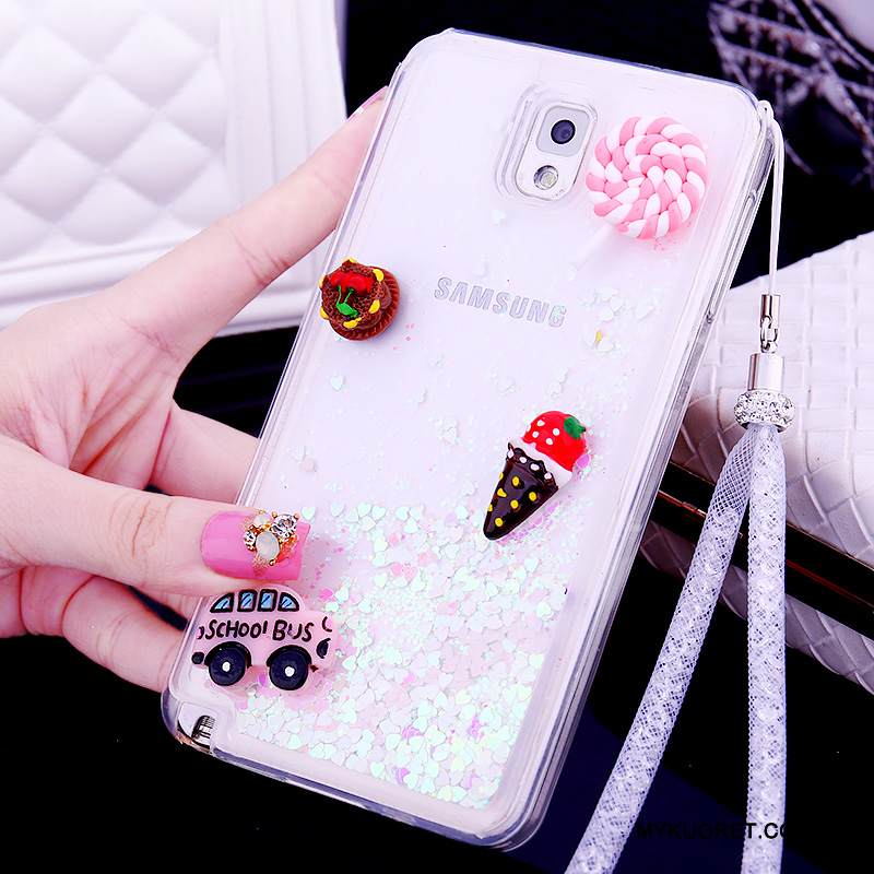 Kuori Samsung Galaxy Note 3 Silikoni Ripustettavat Koristeet Puhelimen Kuoret, Kotelo Samsung Galaxy Note 3 Suojaus Ihana Juoksuhiekka
