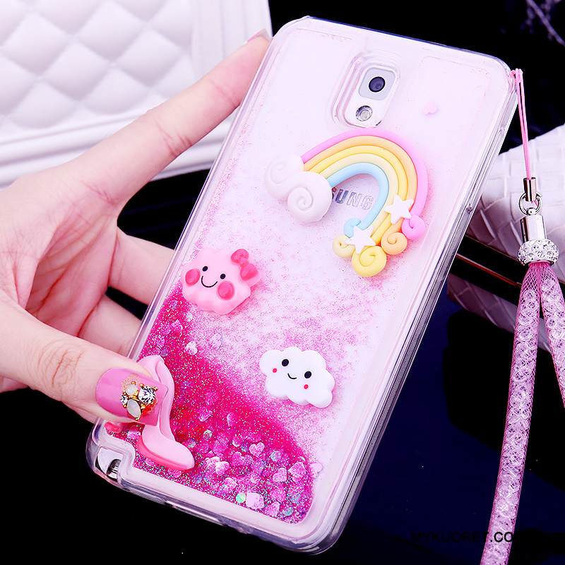 Kuori Samsung Galaxy Note 3 Silikoni Ripustettavat Koristeet Puhelimen Kuoret, Kotelo Samsung Galaxy Note 3 Suojaus Ihana Juoksuhiekka