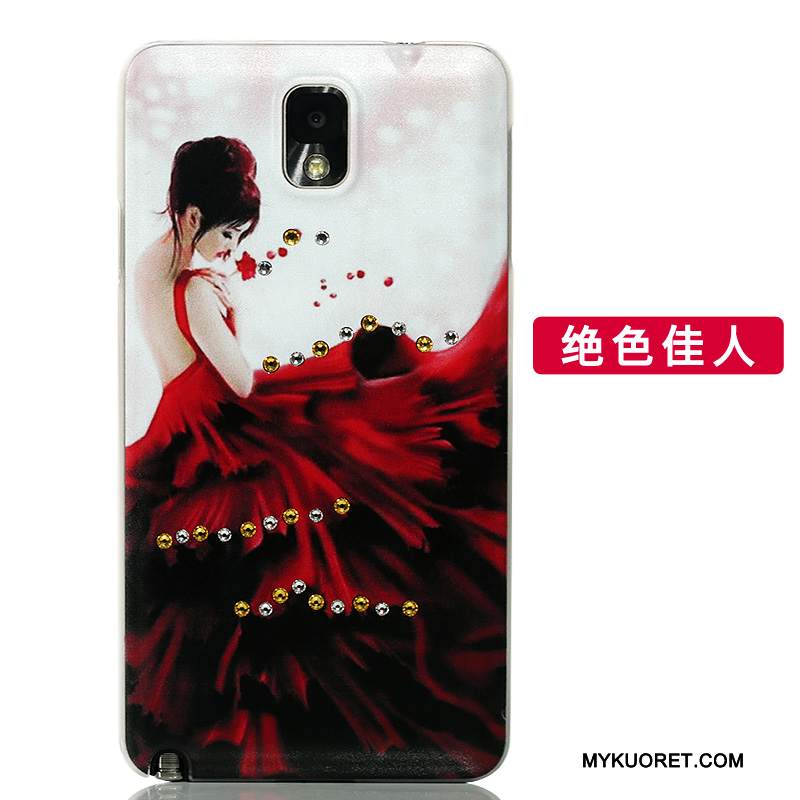 Kuori Samsung Galaxy Note 3 Suojaus Jauhe Takakansi, Kotelo Samsung Galaxy Note 3 Luova Puhelimen Kuoret