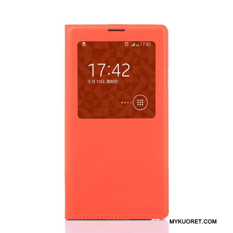 Kuori Samsung Galaxy Note 3 Suojaus Keltainen Oranssi, Kotelo Samsung Galaxy Note 3 Nahka Puhelimen Kuoret