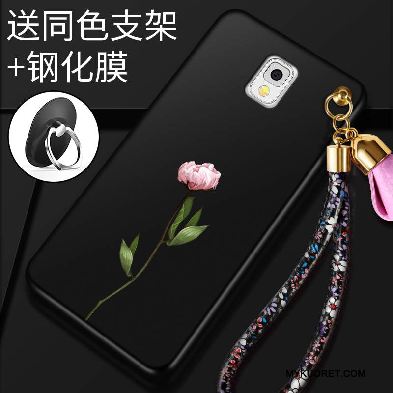 Kuori Samsung Galaxy Note 3 Suojaus Murtumaton Puhelimen Kuoret, Kotelo Samsung Galaxy Note 3 Pehmeä Neste Punainen Pesty Suede