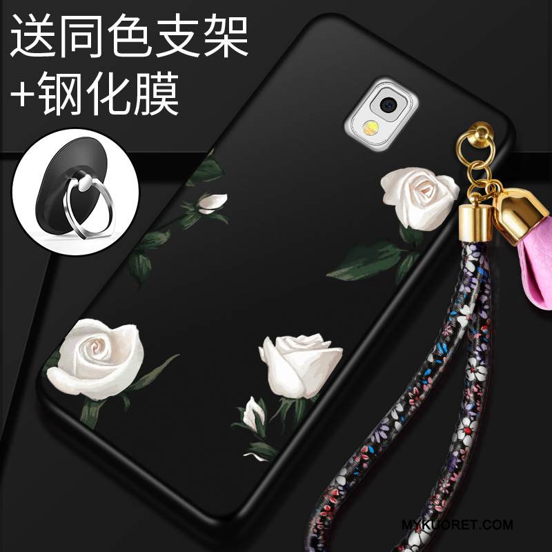 Kuori Samsung Galaxy Note 3 Suojaus Murtumaton Puhelimen Kuoret, Kotelo Samsung Galaxy Note 3 Pehmeä Neste Punainen Pesty Suede