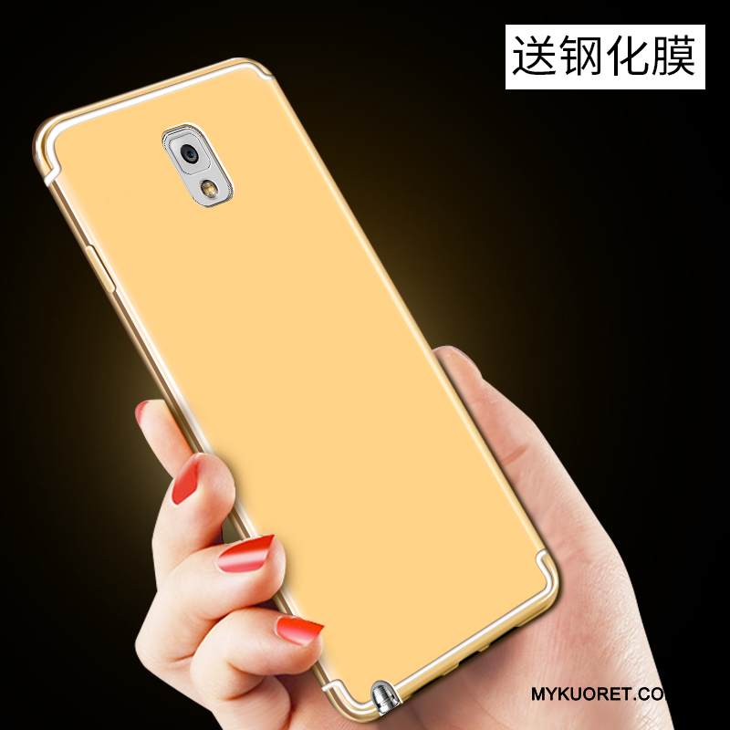 Kuori Samsung Galaxy Note 3 Suojaus Puhelimen Kuoret Murtumaton, Kotelo Samsung Galaxy Note 3 Pehmeä Neste Keltainen