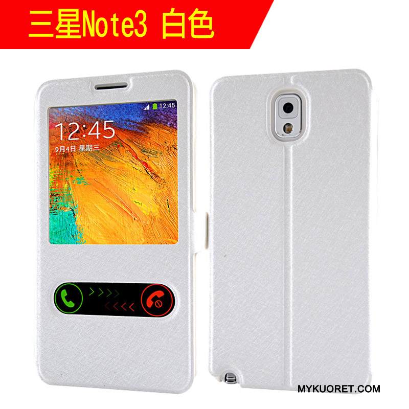 Kuori Samsung Galaxy Note 3 Suojaus Trendi Murtumaton, Kotelo Samsung Galaxy Note 3 Nahka Puhelimen Kuoret Punainen