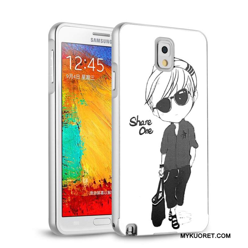 Kuori Samsung Galaxy Note 3 Tuki Kehys Kalvo, Kotelo Samsung Galaxy Note 3 Metalli Murtumaton Kulta