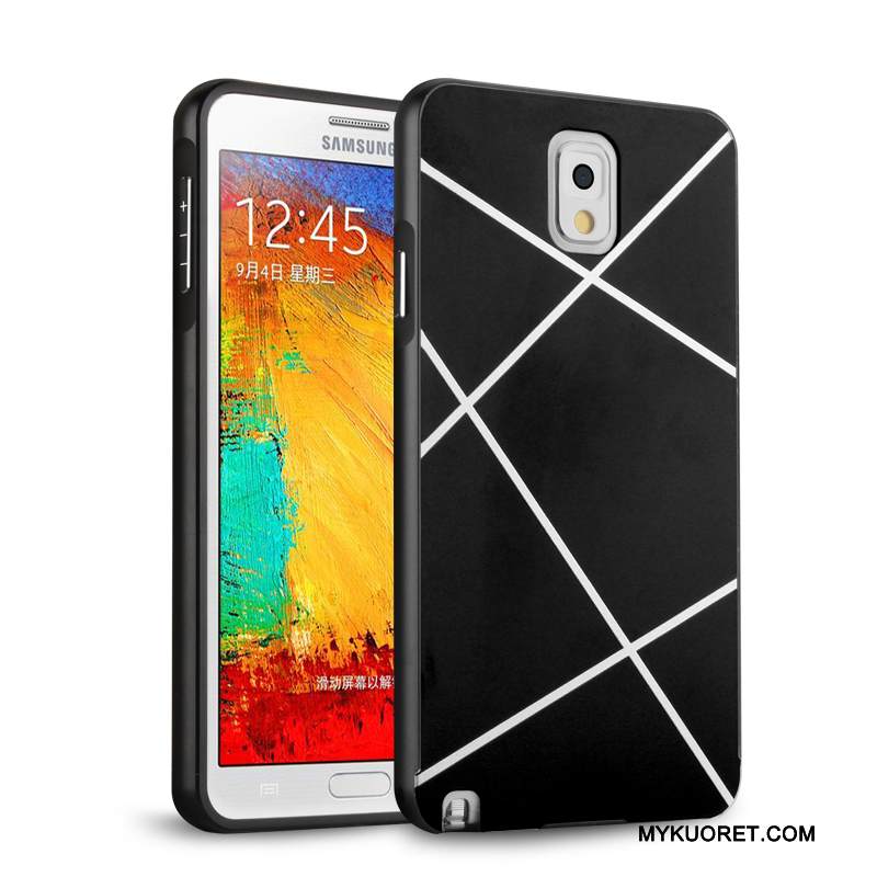 Kuori Samsung Galaxy Note 3 Tuki Kehys Kalvo, Kotelo Samsung Galaxy Note 3 Metalli Murtumaton Kulta
