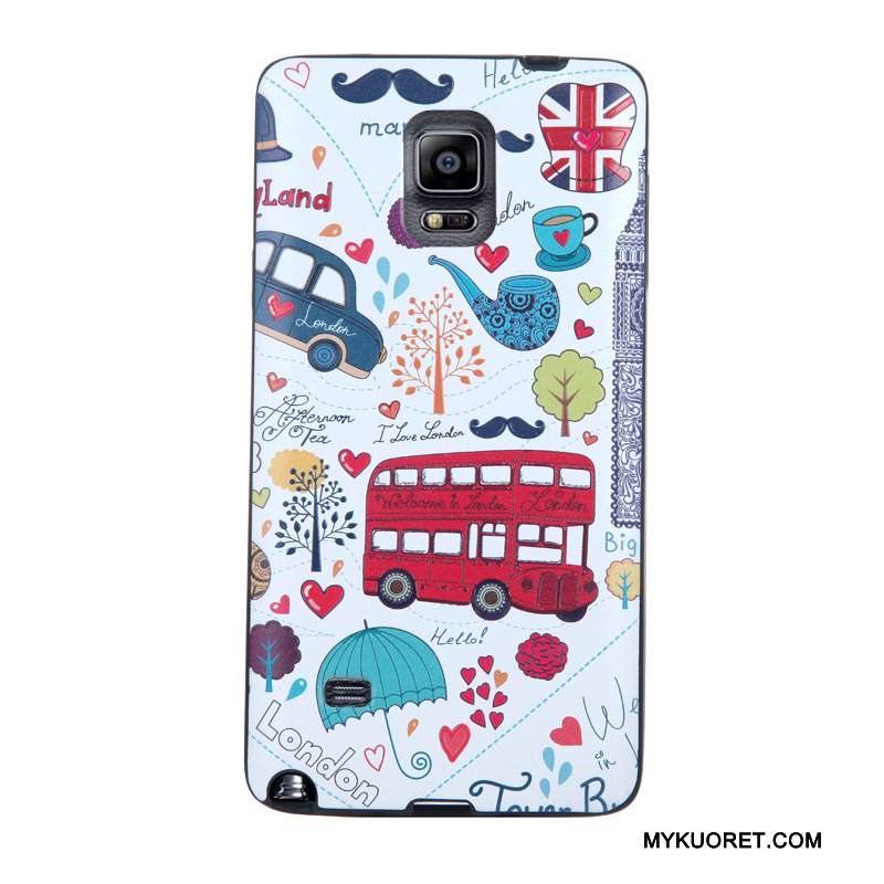 Kuori Samsung Galaxy Note 4 Kohokuviointi Puhelimen Kuoret Karkaisu, Kotelo Samsung Galaxy Note 4 Suojaus Kalvo Trendi