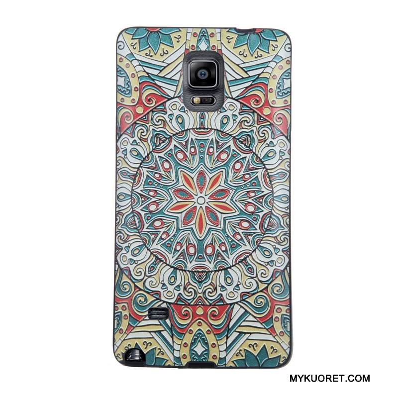 Kuori Samsung Galaxy Note 4 Kohokuviointi Puhelimen Kuoret Karkaisu, Kotelo Samsung Galaxy Note 4 Suojaus Kalvo Trendi