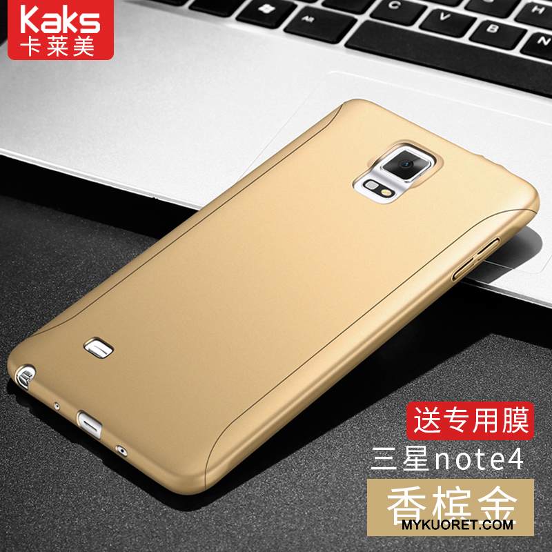 Kuori Samsung Galaxy Note 4 Laukut Murtumaton Pesty Suede, Kotelo Samsung Galaxy Note 4 Suojaus Kova Puhelimen Kuoret