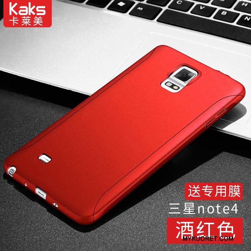 Kuori Samsung Galaxy Note 4 Laukut Murtumaton Pesty Suede, Kotelo Samsung Galaxy Note 4 Suojaus Kova Puhelimen Kuoret