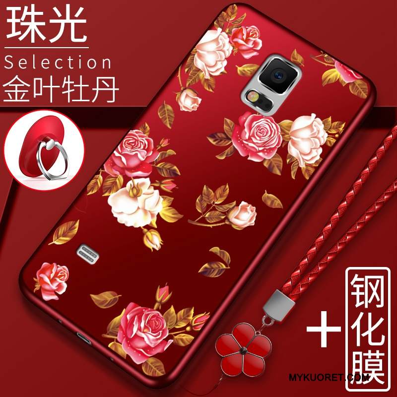 Kuori Samsung Galaxy Note 4 Laukut Murtumaton Punainen, Kotelo Samsung Galaxy Note 4 Silikoni Takakansi Puhelimen Kuoret