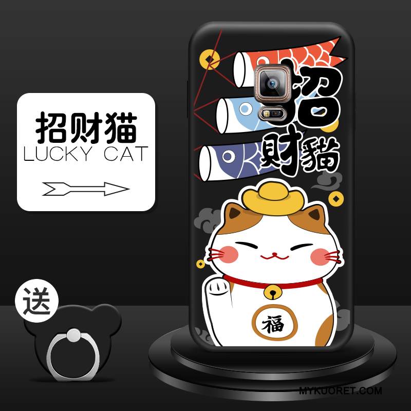 Kuori Samsung Galaxy Note 4 Luova Musta Puhelimen Kuoret, Kotelo Samsung Galaxy Note 4 Silikoni Murtumaton Persoonallisuus