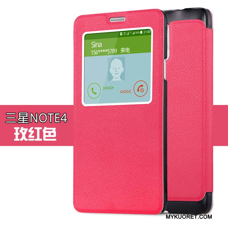 Kuori Samsung Galaxy Note 4 Nahka Puhelimen Kuoret Kaunis, Kotelo Samsung Galaxy Note 4 Kuoret Ohut Jauhe