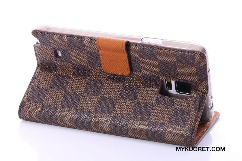 Kuori Samsung Galaxy Note 4 Nahka Puhelimen Kuoret Takakansi, Kotelo Samsung Galaxy Note 4 Suojaus Pleedi Musta