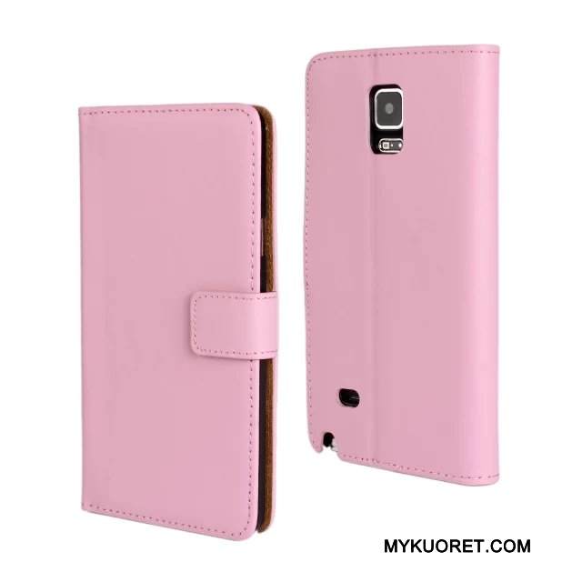 Kuori Samsung Galaxy Note 4 Nahka Violetti Persoonallisuus, Kotelo Samsung Galaxy Note 4 Tuki Puhelimen Kuoret