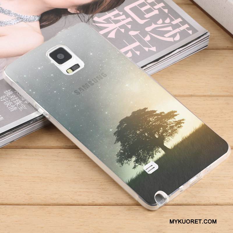 Kuori Samsung Galaxy Note 4 Pehmeä Neste Persoonallisuus Trendi, Kotelo Samsung Galaxy Note 4 Laukut Harmaa Läpinäkyvä