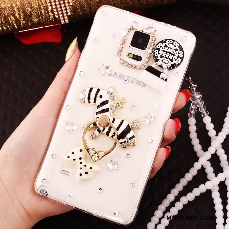 Kuori Samsung Galaxy Note 4 Pehmeä Neste Rengas Puhelimen Kuoret, Kotelo Samsung Galaxy Note 4 Silikoni Kulta Läpinäkyvä