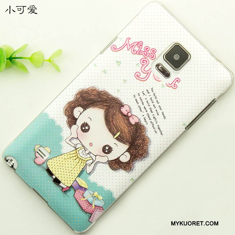 Kuori Samsung Galaxy Note 4 Sarjakuva Pesty Suede Puhelimen Kuoret, Kotelo Samsung Galaxy Note 4 Kohokuviointi Kevyt