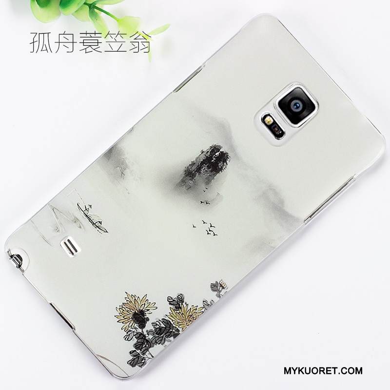 Kuori Samsung Galaxy Note 4 Sarjakuva Pesty Suede Puhelimen Kuoret, Kotelo Samsung Galaxy Note 4 Kohokuviointi Kevyt