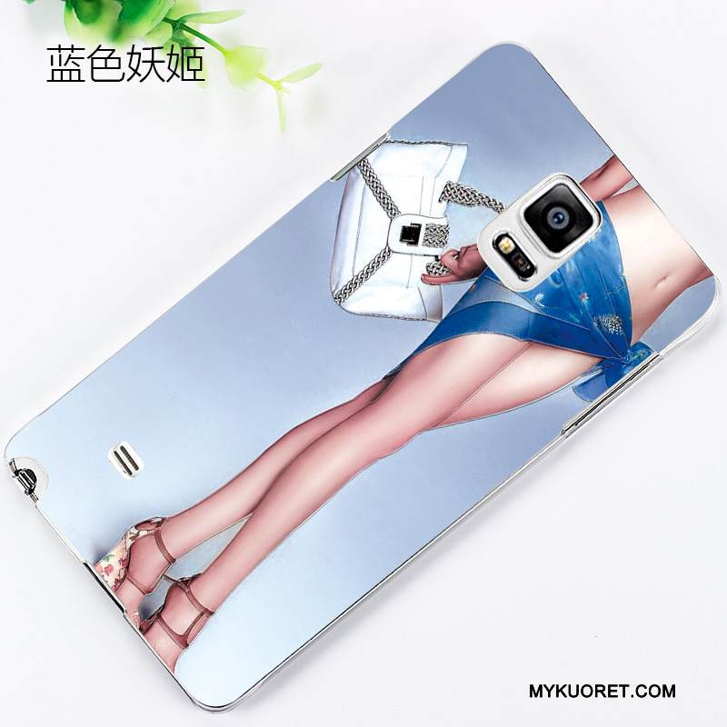 Kuori Samsung Galaxy Note 4 Sarjakuva Pesty Suede Puhelimen Kuoret, Kotelo Samsung Galaxy Note 4 Kohokuviointi Kevyt