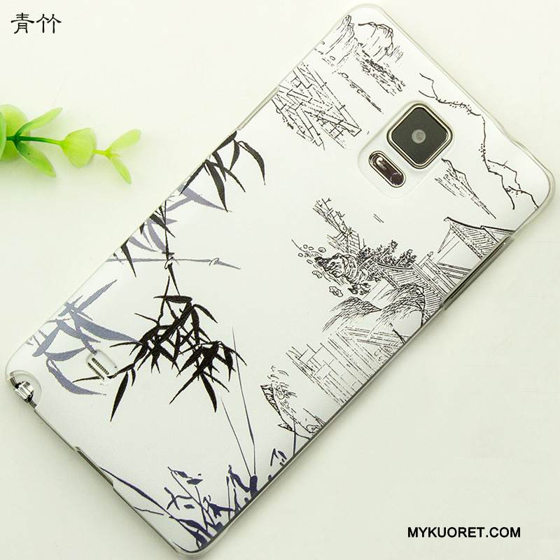 Kuori Samsung Galaxy Note 4 Sarjakuva Pesty Suede Puhelimen Kuoret, Kotelo Samsung Galaxy Note 4 Kohokuviointi Kevyt